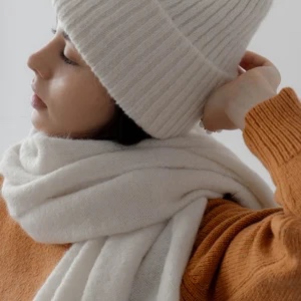 Alpaca Wool Blend Beanie Hat